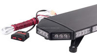 Barre lumineuse LED noire en aluminium à fixation sur toit pour véhicule d'urgence, gyrophare de signalisation, balise lumineuse clignotante pour voiture
