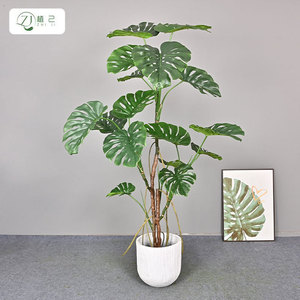 Arbre artificiel Monstera Deliciosa, 30cm-100cm de haut, plante en pot simulée pour la décoration de la maison et du bureau - Product Image 2
