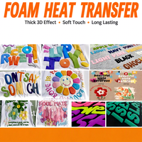 Autocollant 3D en relief à transfert thermique, logo personnalisé, décalcomanie en relief, adhésif puissant pour l'impression sur t-shirts, vêtements et textiles