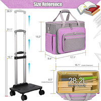 BSCI Machine à coudre roulante personnalisée étui à roulettes sac roulant sacs d'artisanat sac de professeur avec roues