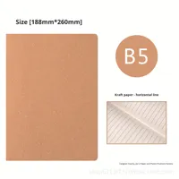 Bedrucktes Logo A4/A5/A6 Größe Kraftpapier Genäht Gebunden 40 Blatt Schul-Blanko-Notizbuch Kleines Journal Tagebuch Geschäftsstil als Geschenk