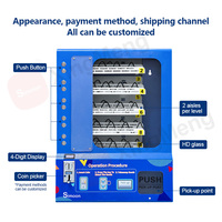 Distributeur automatique intelligent de collations et de boissons mural, machine de vente au détail en libre-service avec plusieurs options de paiement