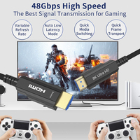 Câble optique actif AOC 8K HDMI 2.1 mâle-mâle avec gaine en PVC pour lecteur DVD et écrans 60Hz