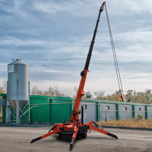 Venta caliente Control remoto 10 toneladas Tipo araña Grúas Fábrica Spider Crane Crawler 21m Elevador de vidrio de elevación Mejor precio - Product Image 3