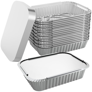 1000 Packs 2.25LB Oblong Aluminum <b>Foil</b> Pan Disposable Food Grade PP Lid Baking Use Wholesale Aluminum <b>Foil</b> Tray <b>Container</b> - Product Image 1
