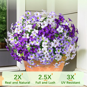 Bouquet artificiel d'eucalyptus et de glycine 30cm-100cm, fleurs en plastique PE et soie, haute simulation, pour décoration extérieure et intérieure - Product Image 3