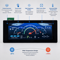 Layar Panel Sentuh Kapasitif TFT 10,25 Inci untuk Panel Instrumen Bus Komersial, Resolusi 1290x720, Kecerahan Tinggi, 16,7 Juta Warna, Lebar