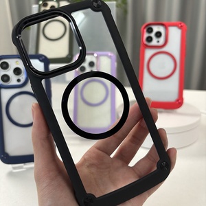 Para Fundas <span class=keywords><strong>iPhone</strong></span> 16 15 <span class=keywords><strong>14</strong></span> 13 Pro Max Premium Case Clear <span class=keywords><strong>Funda</strong></span> protectora magnética transparente para <span class=keywords><strong>Apple</strong></span> Phone Case 16 - Product Image 2