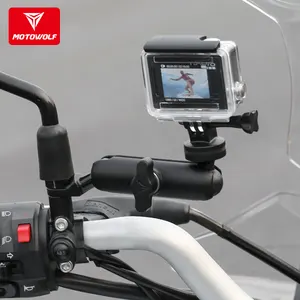 Motowolf supporto universale per fotocamera stabile in alluminio supporto per videocamera per bici da moto