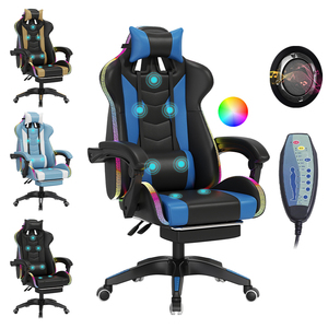 Estación de altavoces de masaje de EE. UU. más vendida, silla de juego de <span class=keywords><strong>Gamer</strong></span> de oficina roja para juegos de ordenador <span class=keywords><strong>Pc</strong></span> - Product Image 6