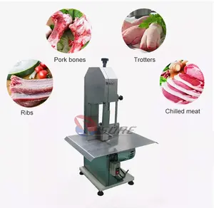 Small Industrial Commercial Portable Electric Fish Cow Steak Frozen Table Band Saw Bone Meat Cutting Cutter Machine