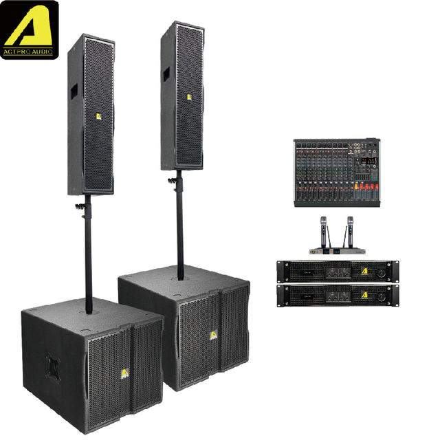 5.5 Inch  Column Line Array Speaker D5 Speakers 1280W Active Subwoofer PA System Audio Sound ACTPRO Professional Audio