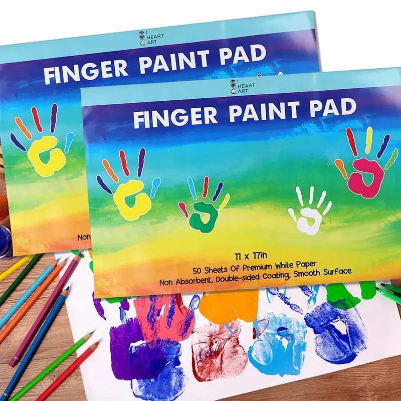 चिकनी सतह के लिए एकदम सही उंगली पेंट के लिए बच्चों बच्चा बच्चों उंगली रंग पैड