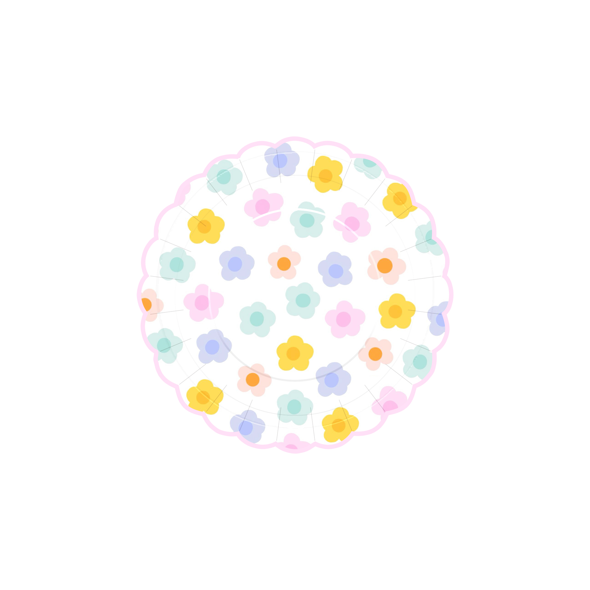 Plato de papel de 7 pulgadas * 8 piezas