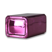 Flacons de pulvérisation de brume fine en verre à sertir écologique de 50ml 100 ml avec logo personnalisé flacon de parfum vide carré violet
