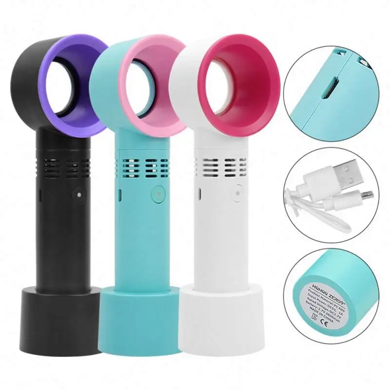 USB Portable Mini Fan, Cooling Fan Bladeless Handheld Eyelash dryer Handheld Air Conditioning Blower for Eyelash Extension/