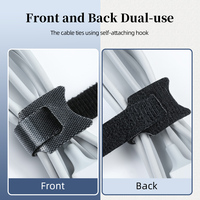 Dibaigou 6 pouces attaches de gestion des câbles 10 pièces sangles en nylon avec crochet boucle support rapide bureau à domicile réutilisable câble organisateur 1 pièces quantité minimale de commande