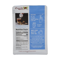 Sachet Doypack Populaire Personnalisable Anti-humidité Qualité Alimentaire à Fond Plat Scellé sur Huit Côtés avec Valve pour Grains de Café