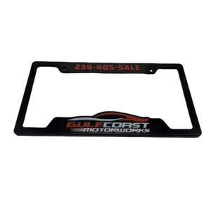 USA tiêu chuẩn ABS nhựa đen tấm giấy phép khung vuông mạ biên giới máy trống tấm giấy phép khung - Product Image 4