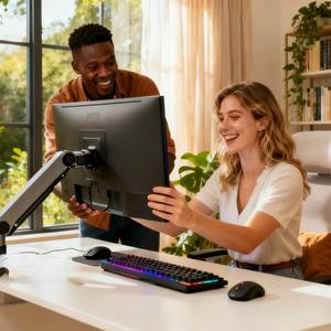 KALOC-<span class=keywords><strong>Support</strong></span> d'écran pour ordinateur, 22-40 <span class=keywords><strong>pouces</strong></span>, avec ressort à gaz, pour écran LCD, LED, Soporte, bras de moniteur personnalisé, DS160 - Product Image 1