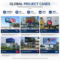 Billboard LED Luar Ruangan untuk Pusat Perbelanjaan, Komersial, Tiga Sisi, SMD P8 Digital
