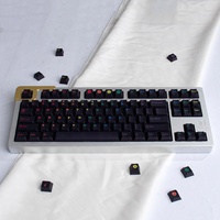 PBT 129 Keys Cherry Profile GMK Clone Midnight Rainbow Gradient Keycaps for MX Switch 87/96/104 Mechanical Keyboard