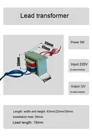 Vente directe usine – Transformateur d'isolement toroïdal en cuivre personnalisable, trois sorties 5W 220V, boîtier 12V, usage industriel 50/60Hz