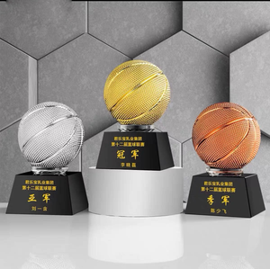 Trofeo de fútbol de fantasía al por mayor Placa de premio grabado personalizado oro plata cobre cristal balón de fútbol trofeo - Product Image 6