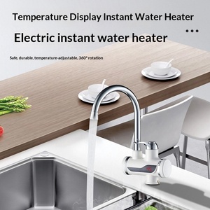 <span class=keywords><strong>Robinet</strong></span> de cuisine et salle de bain à double usage, à affichage numérique instantané, monocommande, monotrou, avec cartouche céramique, pour chauffe-eau - Product Image 3