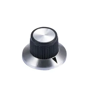 3017B 6mm/6.4mm Arrow Turns Counting Dial Black Audio Volume Control Knob