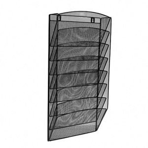 Office and Home 8 Sections Metal Mesh <b>Document</b> <b>File</b> Organizer Magazine Holder Rack Hanging Wall Mounted <b>File</b> Organizer - Product Image 1