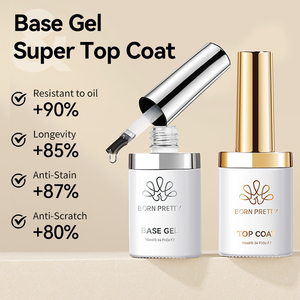 BORN PRETTY HEMA TPO FREE 10ml Vernis gel de <span class=keywords><strong>base</strong></span> et de finition transparent avec logo personnalisé Vernis de <span class=keywords><strong>base</strong></span> super brillant Gel UV - Product Image 5