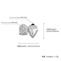 Grillz Dentaire Crocs Or avec Diamants en Plaqué Or 18 Carats Laiton Métal Oxyde de Zirconium pour Hommes