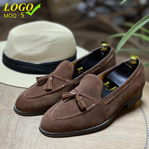 Zapatos de Cuero Vacuno de Ante para Hombre, Diseño Moderno, Casuales, de la <span class=keywords><strong>Mejor</strong></span> Calidad, para Conducir, Estilo con Borlas - Product Image 5