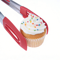Pinces de service pour desserts 10 pouces en silicone et acier inoxydable avec verrouillage, ustensile de cuisine, outils de cuisson, pinces de service pour barbecue et buffet