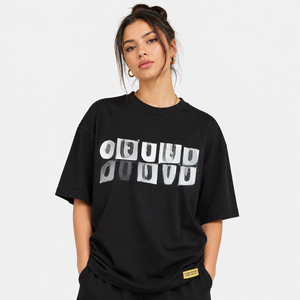 T-shirt unisexe à manches courtes avec imprimé graphique de lettres, col rond, décontracté, pour l'été, en tricot doux et respirant, pour un usage quotidien et streetwear US - Product Image 6