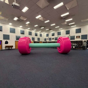 Modèle de barre d'haltères gonflable pour la publicité en salle de sport, <span class=keywords><strong>ballon</strong></span> géant en PVC hermétique personnalisé pour équipement de fitness avec pompe à air - Product Image 2