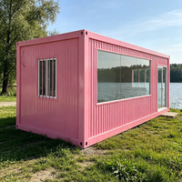 Maison conteneur extensible de 10, 20 ou 40 pieds avec conception démontable en kit plat pour café ou bar à domicile, utilisation extérieure