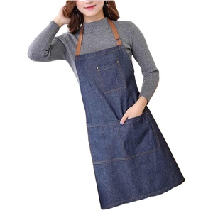 Tabliers pour femmes, tablier de cuisine en coton, tabliers anti-salissure chauds, <span class=keywords><strong>uniforme</strong></span> unisexe, denim, cowboy, simple, <span class=keywords><strong>chef</strong></span>, cuisine - Product Image 4