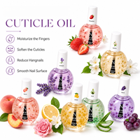 NOUVEAU Coffret Cadeau Huile pour Cuticules Parfum Fruité avec Pinceau Applicateur Vitamine E Vitamine D Grand Flacon pour Services de Salon de Manucure 30ML Huile Nourrissante