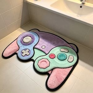 Alfombra Personalizada con Diseño de Control de Videojuegos, Alfombra de Felpa Gruesa con Forma Irregular, Alfombra de Área con Diseño de Dibujos Animados - Product Image 3
