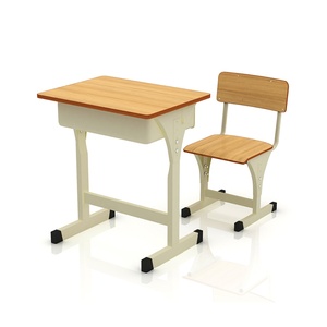 Muebles Escolares de Madera Duraderos de Fábrica en Guangzhou, China, Escritorio Grande para Estudiantes, Mesas y Sillas para Aulas Infantiles, Hogar y Oficina - Product Image 3