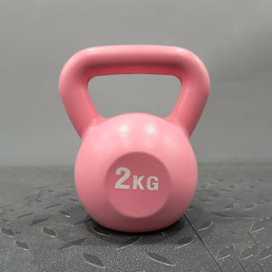 Kadın spor salonu Fitness <span class=keywords><strong>Kettlebell</strong></span> 5LB 30LB çimento renkli çimento ağırlığı için antreman toptan - Product Image 5