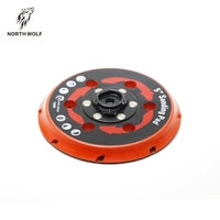 Plaque de support double polisseuse en PU rouge de 5 pouces North Wolf BL-D5-1 à fixation auto-agrippante, tampon de ponçage durable pour le detailing automobile – Vente chaude