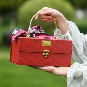 Creative Customizable Portable Embossed Souvenir Gift <b>Box</b> Premium Feel for Birthdays Valentines Day <b>Weddings</b> Bridesmaid - Product Image 2