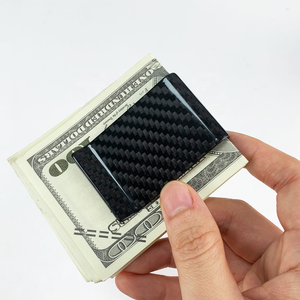 Premium Minimalist Real Carbon Fiber Wallet RFID Blocking Slim <strong>Card</strong> <strong>Holder</strong> for Men Business Gift - Product Image 2