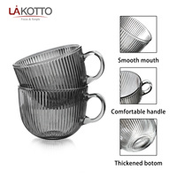 Tasse à café en verre avec Logo personnalisé, tasse ondulée de couleur Unique avec poignée, offre spéciale