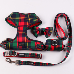 OKEYPETS รับผลิตสายรัดอกสุนัขแบบกำหนดเอง พร้อมโลโก้  แฟชั่นสีชมพู  ทำจากนีโอพรีน พิมพ์ลายแบบซับลิเมชั่น  สายรัดอกสุนัขแบบไม่รัดคอ สำหรับเทศกาลคริสต์มาส - Product Image 5