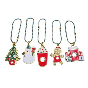 Porte-clés personnalisé en métal, poupée de Noël en forme de pain d'épices, plaqué or, en alliage de zinc, design de dessin animé, cadeau, accessoire de bijouterie - Product Image 5
