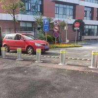 Bolardo de Acero para Estacionamiento, Separador de Vehículos y Peatones, Decorativo, de 800 mm, para Entrada de Vehículos
